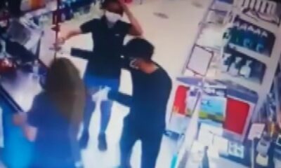 (Özel) Silahlı market soygunu kamerada