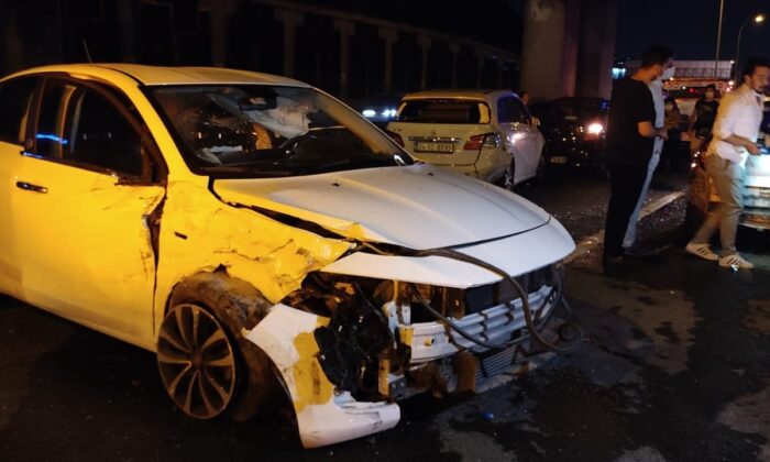 (ÖZEL) TEM Otoyolu’nda zincirleme trafik kazası