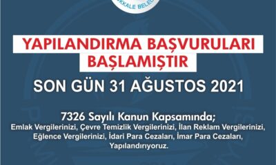 Pamukkale Belediyesinden yapılandırma imkanı