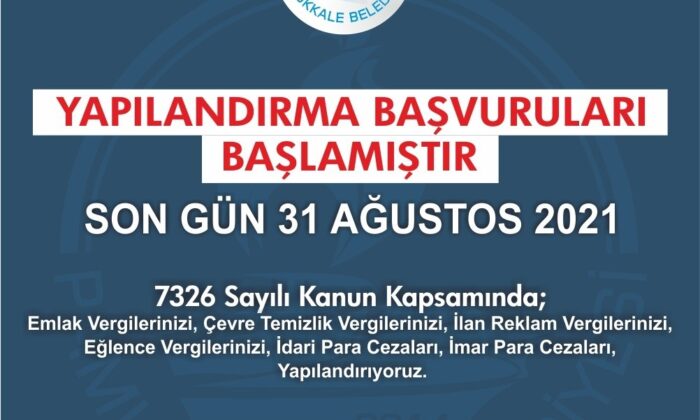 Pamukkale Belediyesinden yapılandırma imkanı