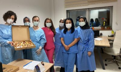 Pizzacılardan sağlıkçılara sürpriz
