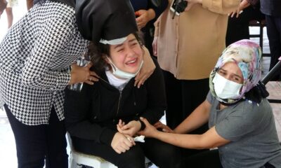 Polis babasının tabutuna “babam” diyerek koşup feryat etti