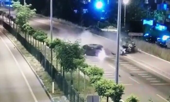 Polis memurunun şehit olduğu kaza MOBESE kamerasına yansıdı