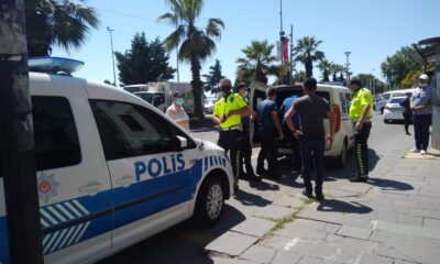 Polislerle tartışan kargo çalışanı gözaltına alındı