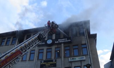 Reşadiye Ülkü Ocakları binasında yangın