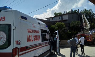 Restoranın baca kısmında çıkan yangın korkuttu