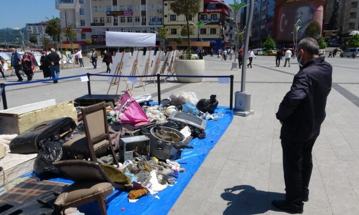 Rize’de dere yataklarından çıkan çöpler herkesi şaşırttı