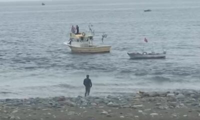 Rize’nin Fındıklı ilçesinde denizde kaybolan Afgan uyruklu genç için arama çalışması başlatıldı
