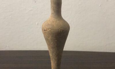 Roma dönemine ait koku şişesi ele geçirildi