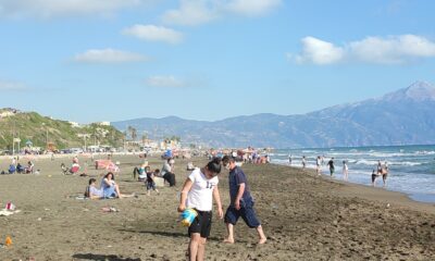 Sahilde kısıtlama öncesi yoğunluk