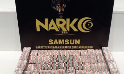 Samsun’da 4 bin 736 adet uyuşturucu hap ele geçti: 3 gözaltı
