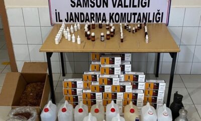 Samsun’da kaçak tütün ve sahte alkol ele geçirildi: 1 gözaltı