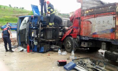 Samsun’da mahkumları taşıyan cezaevi ring aracı devrildi: 5’i asker 10 yaralı