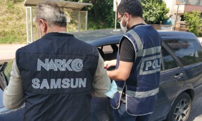 Samsun’da Narkotik Şube Müdürlüğü koordinesinde uyuşturucu uygulaması