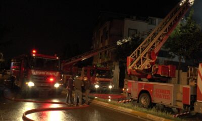 Sancaktepe’de içinde tüplerin bulunduğu palet deposu yandı, mahalleli sokağa döküldü