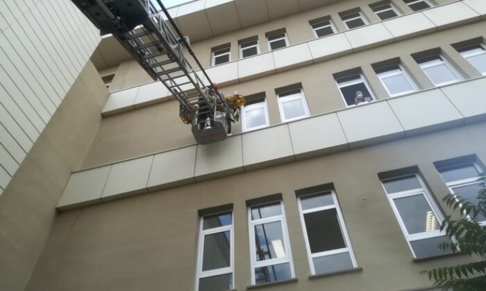 Sandıklı Belediyesi itfaiyesinden hastanede yangın tatbikatı