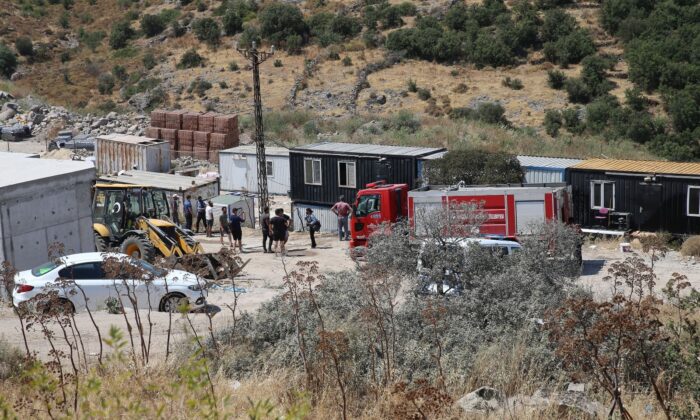 Şantiyede yangın paniği