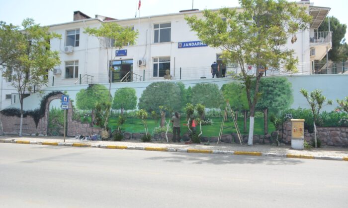 Sardunya festivali öncesinde duvarlara hayat veriyorlar