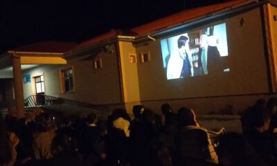 Sarıkamış Karapınar İlk ve Ortaokulu Yöneticilerinden açık havada sinema keyfi