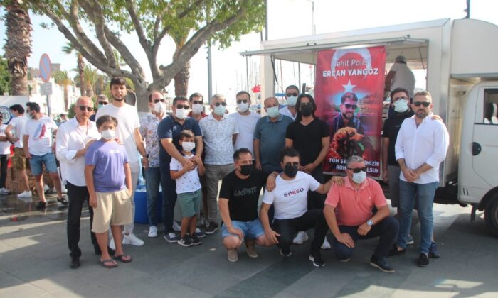 Şehit polis için lokma hayrı yapıldı