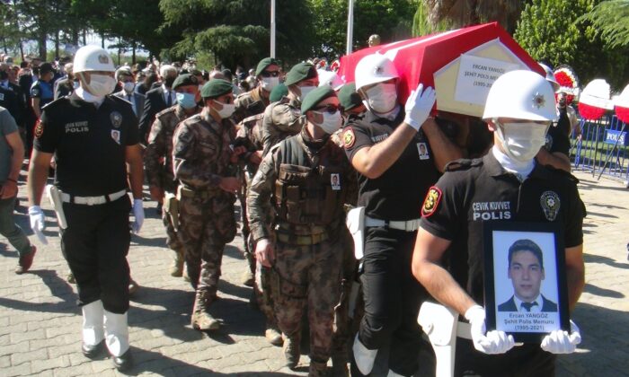 Şehit polis memuru için Muğla’da tören düzenlendi