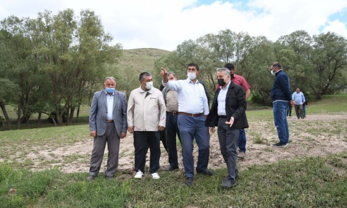 Selden zarar gören arazilerde inceleme yapıldı