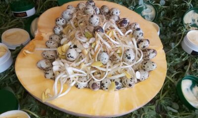 Semizotu, bıldırcın yumurtası ve kabak bileşeni ile krem yaptı