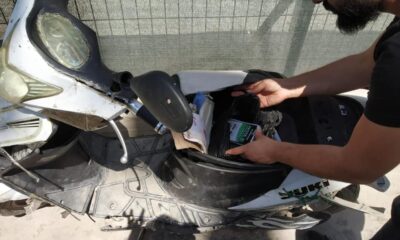 Sınırdan geçmeye çalışan elektrikli bisikletten cep telefonu çıktı