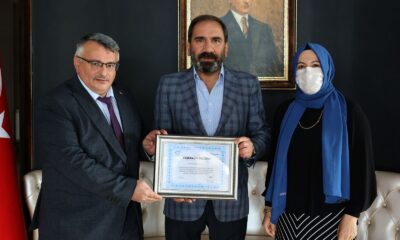 Sivasspor Kulübü’ne teşekkür belgesi