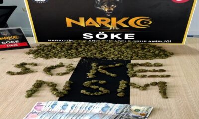 Söke’de Aracın Motor Panjuruna saklanan 1 Kilo 185 Gram Stunk Yakalandı