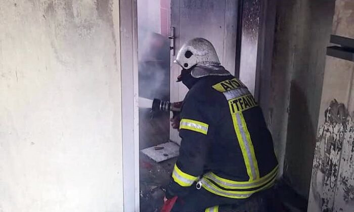 Söke’deki yangında ev kül oldu