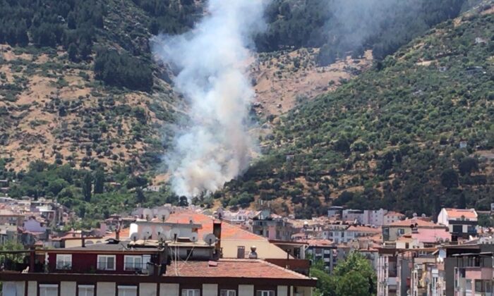 Spil Dağı’nda çıkan yangın korkuttu