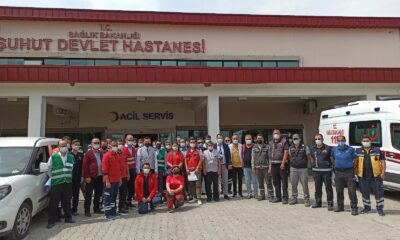 Şuhut Devlet Hastanesi’nde yangın tatbikatı