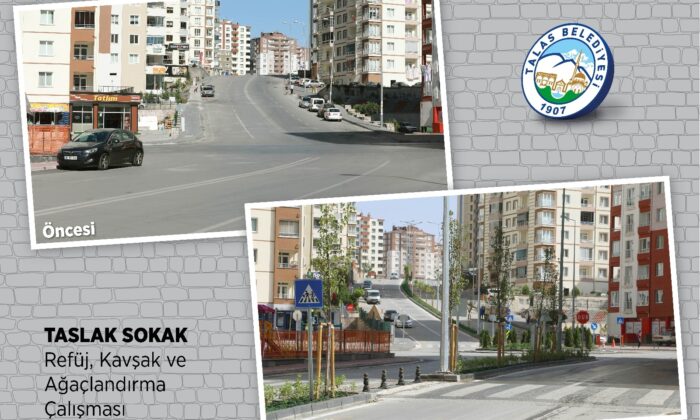 Talas’ta refüj ve kavşaklarda çarpıcı değişim