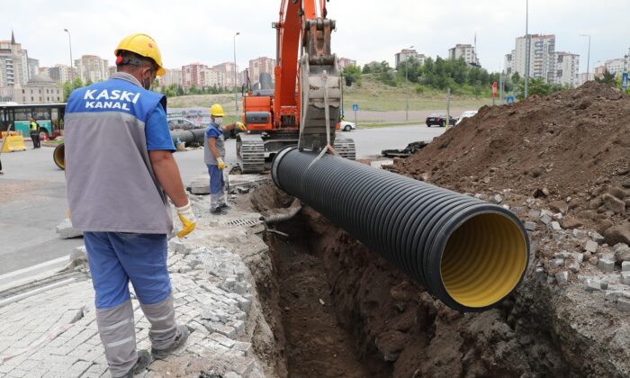 Talas’ta yağmur suyu hatları güçlendiriliyor