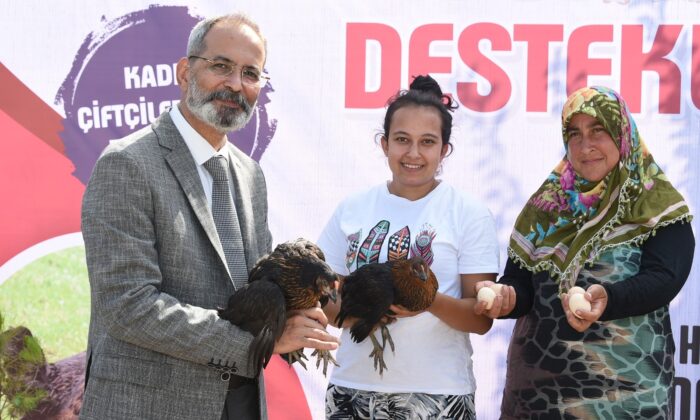 Tarsus Belediyesi, 200 kadına 5 bin canlı tavuk dağıttı