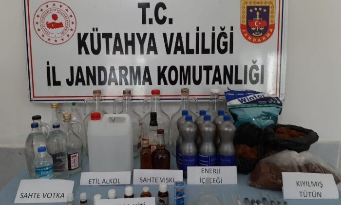 Tavşanlı’da sahte içki operasyonu