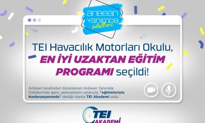 TEI Havacılık Motorları Okulu, En İyi Uzaktan Eğitim Programı seçildi