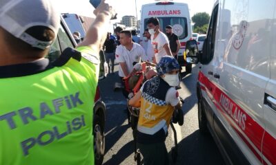 TEM Otoyolu’nda tersane işçilerini taşıyan minibüs ile otomobil çarpıştı: 9 yaralı