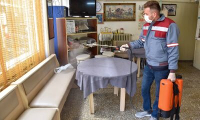 Tepebaşı’nda kıraathaneler dezenfekte ediliyor