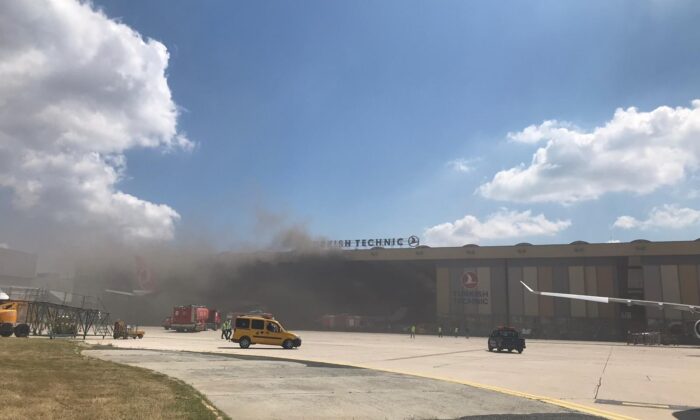 THY, uçak bakım hangarında yangın çıktı