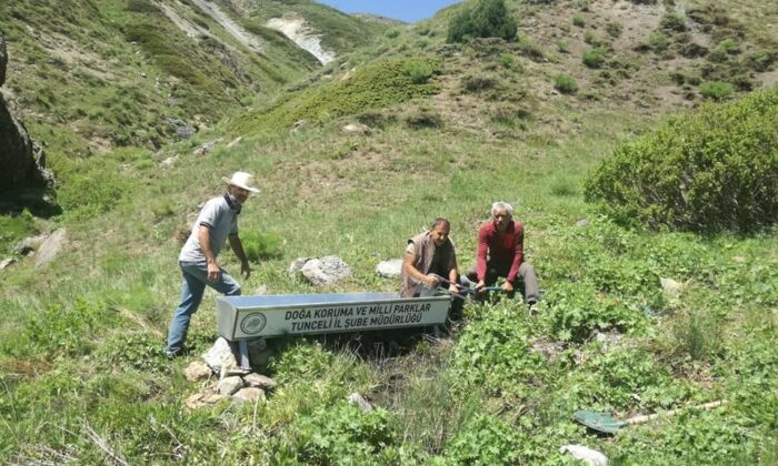 Tunceli’de yaban hayvanlarına su desteği