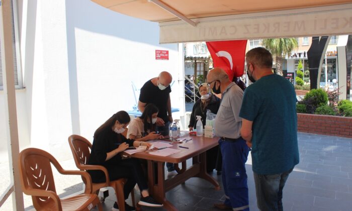 Türkeli’de aşı çadırı kuruldu