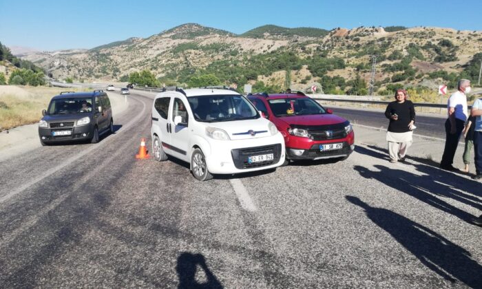 Üç otomobilin karıştığı kazada 2 kişi yaralandı