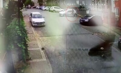 Ümraniye’de eşini öldürüp evi ateşe veren şahsın kaçış anı kamerada