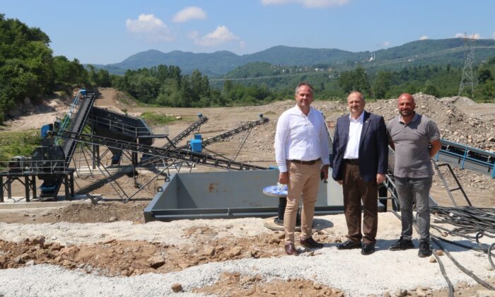 Ünye’deki konkasör şantiyesi açılışa hazırlanıyor