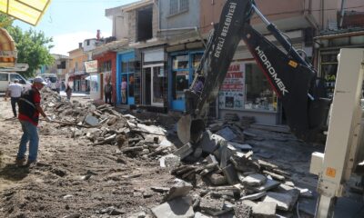 Uzun Çarşı’nın alt ve üst yapı çalışmalarına başlandı