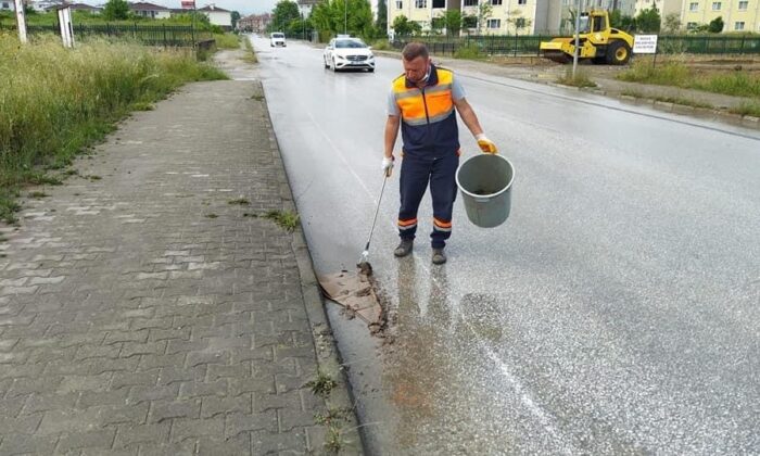 Yoğun yağışa rağmen temizlik durmadı