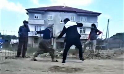 Yol kavgasında birbirlerine dehşeti yaşattılar