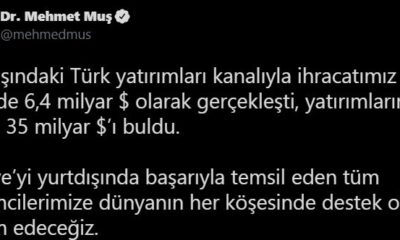 Yurt dışındaki Türk yatırımların cirosu 35 milyar dolara ulaştı